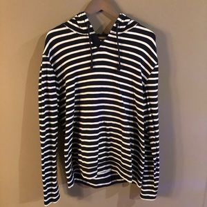 J. Crew - Navy and White Hoodie Size Medium - M